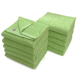 Mc-ft10 Beauty Series Imabari Towels, Commercial Use, Face Towels, Set of 10, Murakami Towels, M Color, 13.4 x 33.9 inches (34 x 86 cm), For Beauty Salons, 100 Colors, Lightweight Thin (No.34, Tea