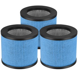 TPAP002 Filter Replacement 3-in-1 H13 True HEPA Upgraded Compatible with TOPPIN TPAP002 HEPA Air Purifier Comfy Air C1, Part #TPFF002, 3 Pack