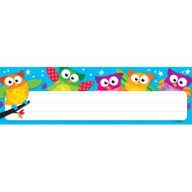 TREND enterprises, Inc. Owl-Stars! Desk Toppers Name Plates, 36 ct