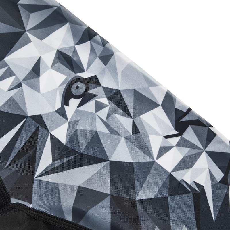 HUGE SPORTS Men's Splice Sun Protection Rash Guard Short Sleeves(Lion,S)