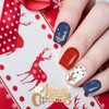 12 Sheets Christmas Nail Wraps Full Stickers Nail Polish Strips,