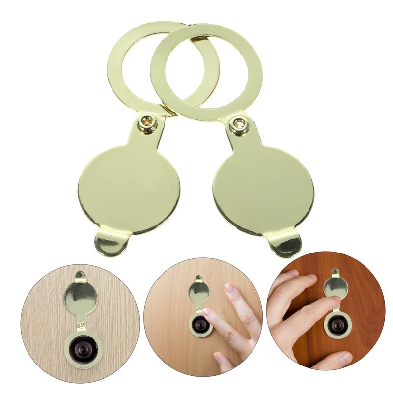 VILLFUL 5sets Peep Hole Cover Plate Door Peephole Cover Decorative