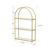 Crofy Gold Arched Frame Wall Shelf, Decorative 3 Tier Bathroom