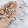 20Pcs Swivel Lobster Clasps with 20 Key Rings Hoops, Metal