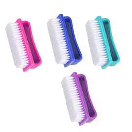 minkissy Manicure Set Nail Cliers 4 Pack Nail Brush for Cleaning Fingernail Brush Nail Art Brush Manicure Brush Nail Brush Portable Pp Material Gentle on Fingernails Random Color