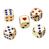 Yungluner 5 Pieces Metal Heart Pattern Round Corner Role Playing