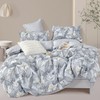 LEMIROE Botanical Cotton Comforter Queen Size - Bluish Grey Comforter