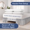 Wrap Around Dust Ruffle Bed Skirt - Light Grey -