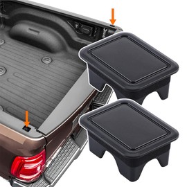 Ram 1500 Stake Pocket Covers Compatible with Dodge Ram 1500 2019-2023 Rear Truck Bed Rail Stake Pocket Cover (Black 2 pcs)