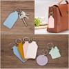 PATIKIL Leather Keychain Blanks, 8 Pack PU Leather Key Fob
