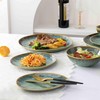 Henten Home Ceramic Dinner Plate Set, 11 Inch Porcelain Pizza,