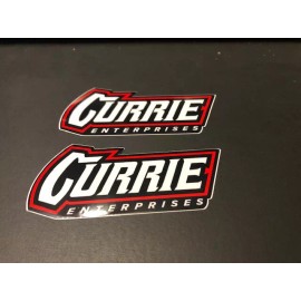CURRIE ENT’r RACING 2PC SET Decals Stickers offroad bitd ultra4 trail utv 3X7