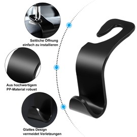 Soleebee Car Back Seat Headrest Hook Hanger Organiser Hook Multifunctional Universal Storage Hook Organiser Storage Holder for Food Bag Handbag Water Bottle (Pack of 8)
