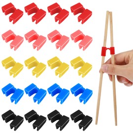 20 Pcs Reusable Chopsticks Helpers Training Chopstick Hinges Connector Practice Chinese Chopstick Helper, Chopsticks Trainer for Adults, Kids, Beginner, Trainers Practice Chinese Japanese Korean Food