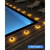 DetarZinLED Solar Step Lights Outdoor Waterproof, 4 Pack Warm White
