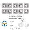 CDBP 15mm Square with 2"Radius Carbide Inserts Cutters 15×15×2.5mm-R50 Replacement