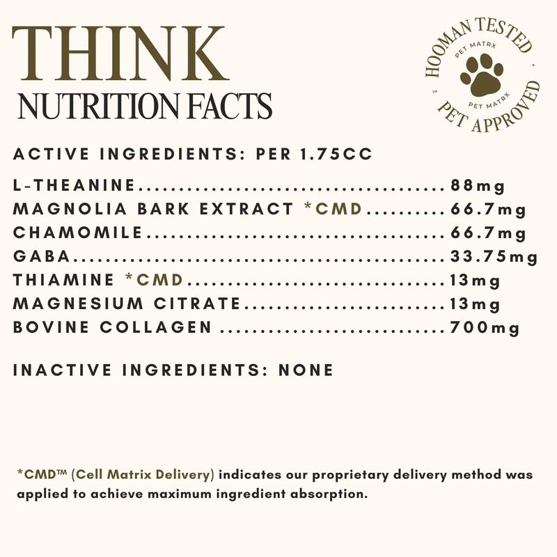 Pet MatRx Think Cognitive and Calming Supplement with Collagen and