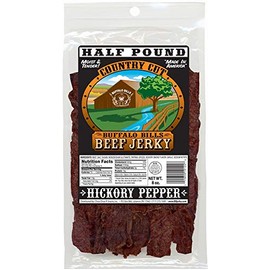 Buffalo Bills 8oz Hickory Pepper Country Cut Beef Jerky Pack (hickory beef jerky with black pepper)