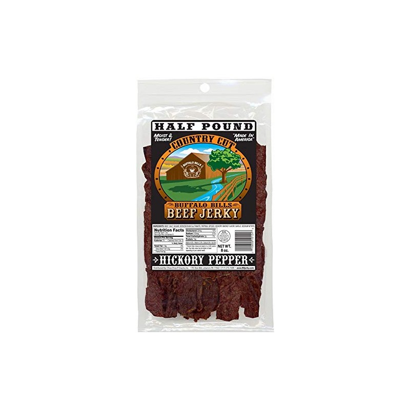 Buffalo Bills 8oz Hickory Pepper Country Cut Beef Jerky Pack