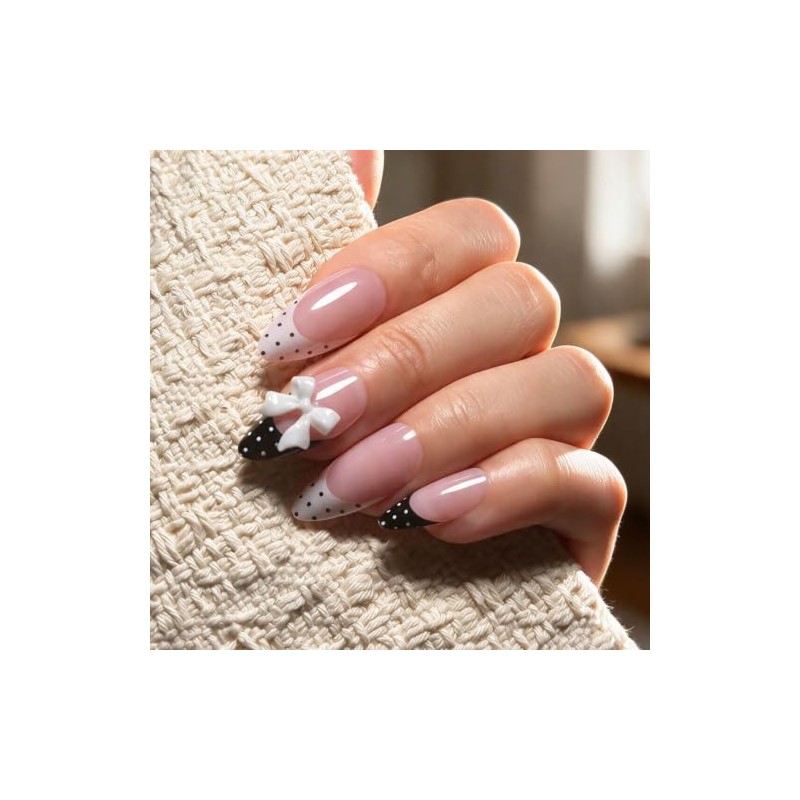 Uñas postizas, 6 paquetes (144 piezas) Set de uñas cortas