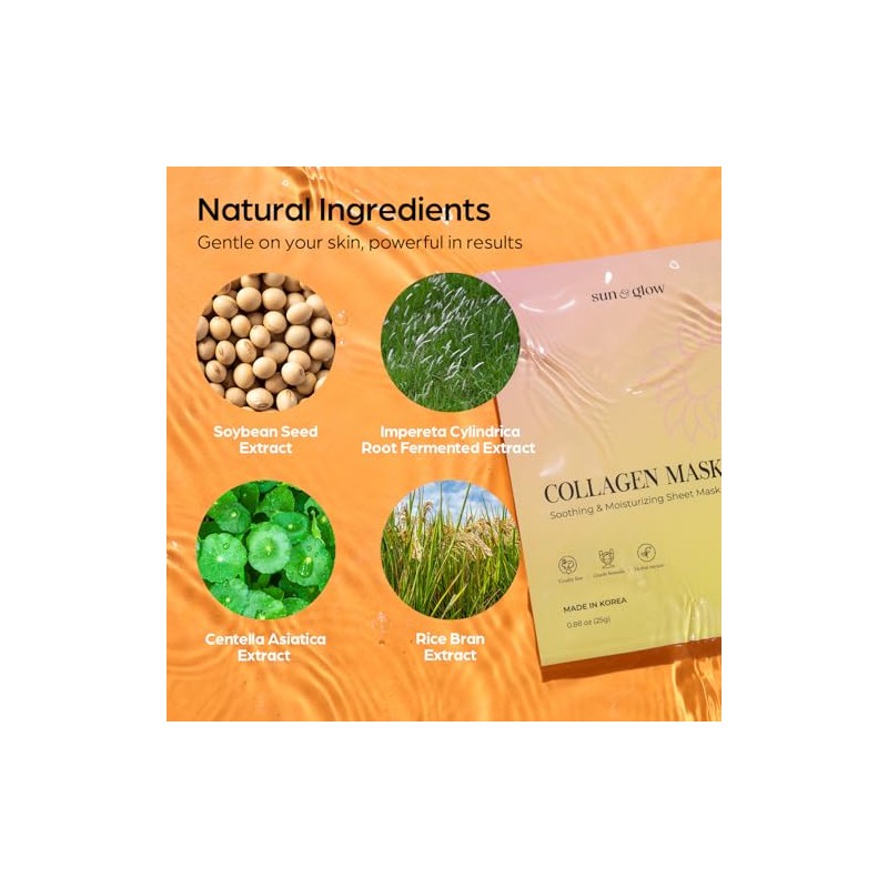 SUN GLOW Sun Glow Mascarilla Vegana de Col geno con