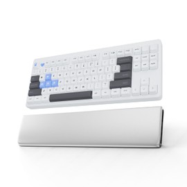 Aluminum TKL Keyboard Wrist Rest, Ergonomic Aluminum Mechanical Keyboard Wrist Pad, Hard Palm Rest for Comfortable Typing (14.2in, Silver)