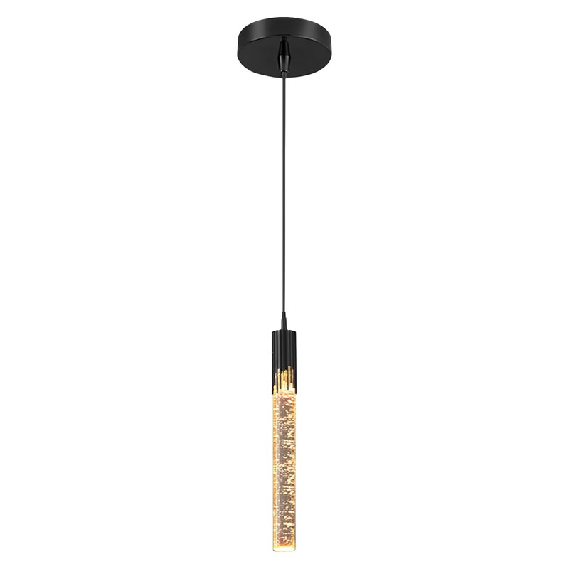 Flashing God Black Pendant Lights Modern LED Kitchen Island Light