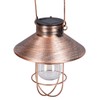Solar Hanging Light Decorative Iron Frame LED Outdoor Retro Lantern