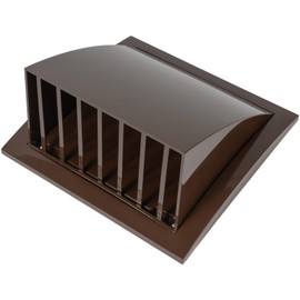 Vent Systems Brown 150 mm / 6" inch Exhaust Vent Cover - Louvered Dryer Cover - Vent Hood Cap - One-Directional Plastic Air Supply Grille - Non Return valve - Outlet Cowl Air Vent Grille