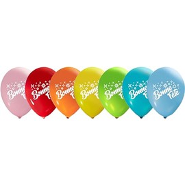 "Bonne fête XO - (50ct) 12"" Latex Balloons - 2 sides"