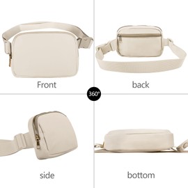 VOROLO Fanny Pack Crossbody Bag For Women And Men Belt Bag Gift For Women Bum Bag with Adjustable Strap for Sports Khaki