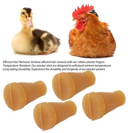20PCS Rubber Chicken Plucker Finger Efficient Hair Removal for Poultry Removal (Short 4cm)