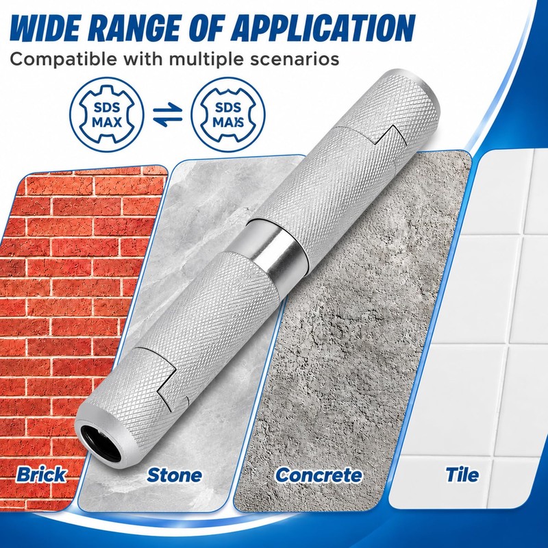 SDS Max to SDS Max Adapter, Extension Shaft Adapter 190MM