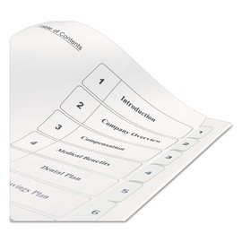 Avery 11134 Ready Index TOC Divider, Tabs 1-10, Letter Size, White, 10 Tabs/ST