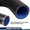 PIT66 Front Lower Upper Black Radiator Silicone Hoses Compatible with