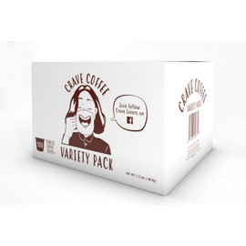 Crave Beverages Flavored Coffee Pods Sampler, Compatible with 2.0 K-Cup Brewers, Assorted Variety Pack, 100 Count