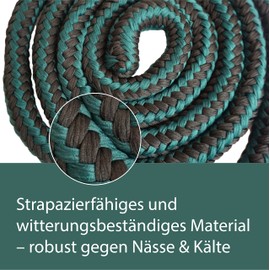 Lead Rope with Panic Hook for Horses - Tie Rope in Various Stylish Designs, Lead Rope, Pony, Donkey, Goat (Green/Black)