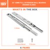 TOUCH Drawer Slides (6 Pairs, 22 Inch 550mm) Full Extension