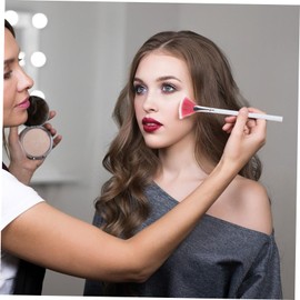 Mikinona Makeup Kit 3pcs Contouring Brush Set Fan Shaped Highlight Brush Smooth Handle Daily Use Easy Cleaning