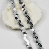 12 Yards Wide 0.59 Inch Silver Sequin Ribbon Trim for