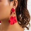 TTPSRY Earrings Women's Flower Drop Earrings Bohemian Large Earrings Long