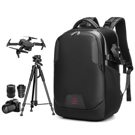 Camera Backpack with Laptop Compartment Camera Backpack Waterproof Large Camera Bag for DSLR Cameras Backpacks for Photographers Camera Backpack for Women Men Outdoor Photography Hiking Travel Black