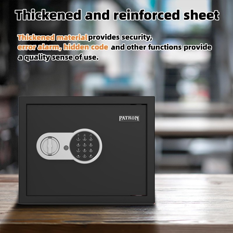 [ 1.2 Cu.ft. ]PATRON Fireproof Safe for Home,Digital Security Home