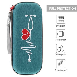 Aswalling Storage Bag Carrying Case for Classic Iii Stethoscope Protect Pouch Sleeve Box Protection Case(Green)