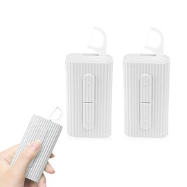 Floss Case Box, Floss & Stick Storage, Automatic Drawer, Portable Case, Compact, Convenient to Carry, Floss Box, Interdental Floss for Beginners, Commercial Use, Floss Pick, White (D Type 2 Pieces)