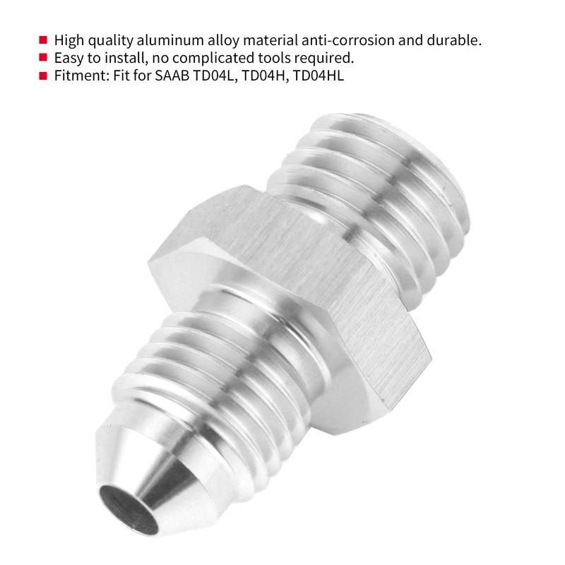 Turbo Oil Feed Adapter M12x1.5mm 1.5mm Hole to -4AN Fitting