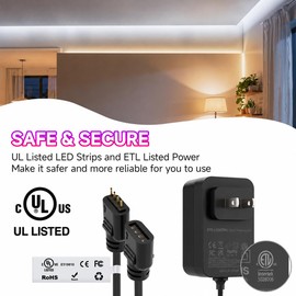 BTF-LIGHTING FCOB COB CCT 24VDC LED Strip Kit UL Listed Flexible High Density 640LED/m 32.8FT RF Remote Controller Tunable CT 2700K-6500K CRI90+ for Bedroom Kitchen Under Cabinet Indoor
