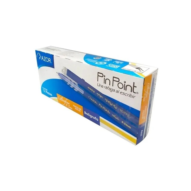 Kit Plumas Lapiceros Azor Pin Point Punto Ultrafino 36 Pzs