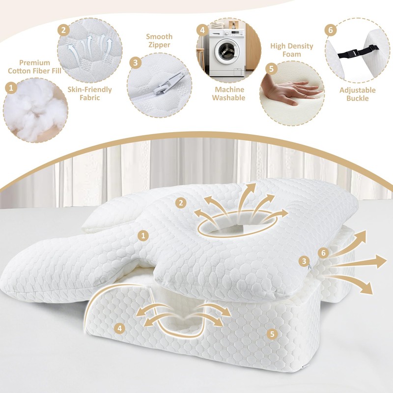 Face Down Pillow After BBL or Eye Surgery with Removable
