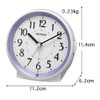 rizumu時計工業 (rhythm) 置ki時計 Purple 11.4x11.2x6.2 cm Alarm Clock Analog Display Continuous